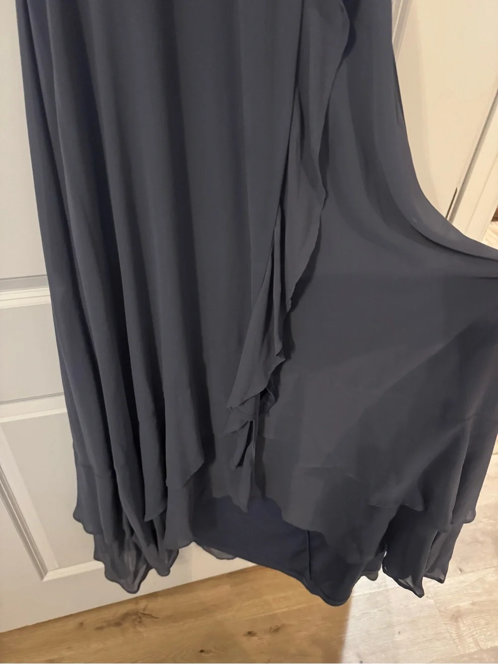 Elegant Slate Blue Spaghetti Strap Maxi Dress LULU in love forever dress - Picture 6 of 7